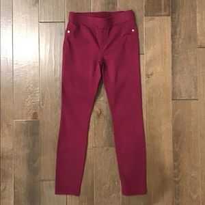 Justice cranberry mid rise leggings